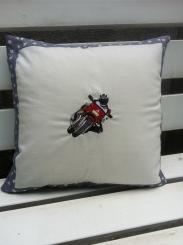 Kissenbezug mit Motorrad 