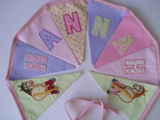 Wimpelkette "Pferd" mit Namen 