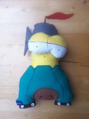 Kissen nach einer Zeichnung von Kinderhand 