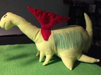 Kissen nach einer Zeichnung von Kinderhand 