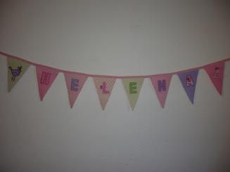 Wimpelkette "Vögel" mit Namen 