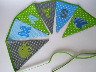 Wimpelkette "Meerestiere" mit Namen 