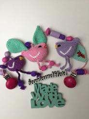 Kinderwagenkette "drei Vögel" 