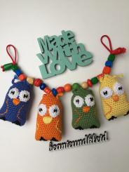 Kinderwagenkette "vier Eulen" 