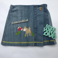 Wickelrock aus Jeans Gr 110/116 (Einzelstück) 